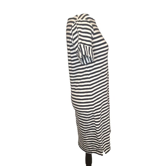 Boden Darcey Jersey BLACK WHITE Striped T Shirt Dress Sz 6R Nautical Travel - Picture 5 of 9